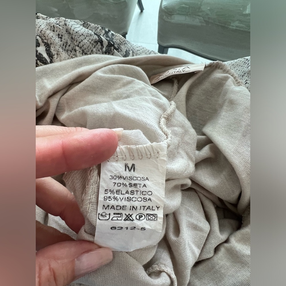 Sofia Italy Soft Silk Drawstring Crop Lounge Pant… - image 6